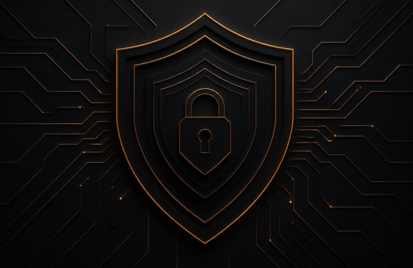 Abstract shield representing layered enterprise security controls